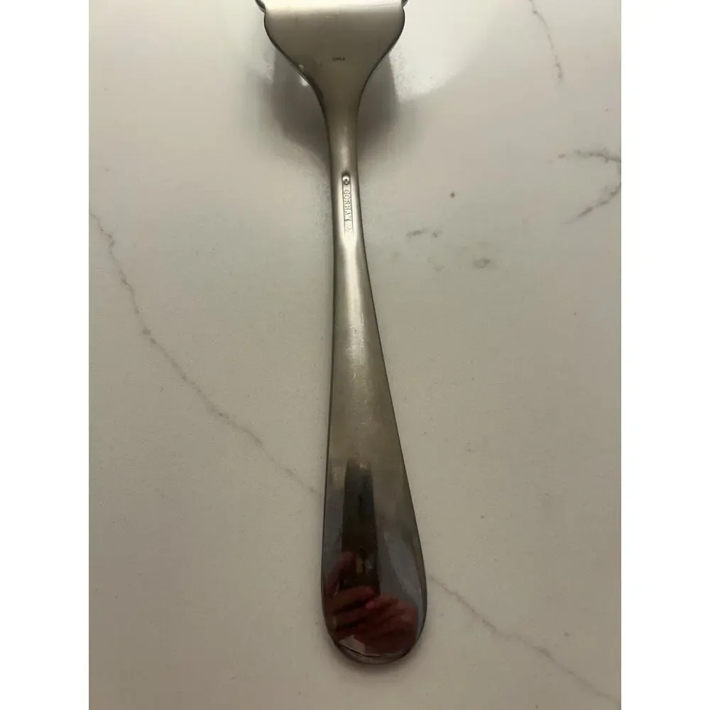 Gorham BRAID Laurel‎ Outline Serving Meat Fork Glossy 18/10 Stainless Flatware